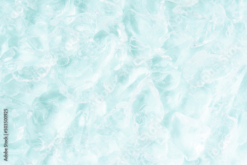 ライトブルーの氷の粒の背景 © kasa