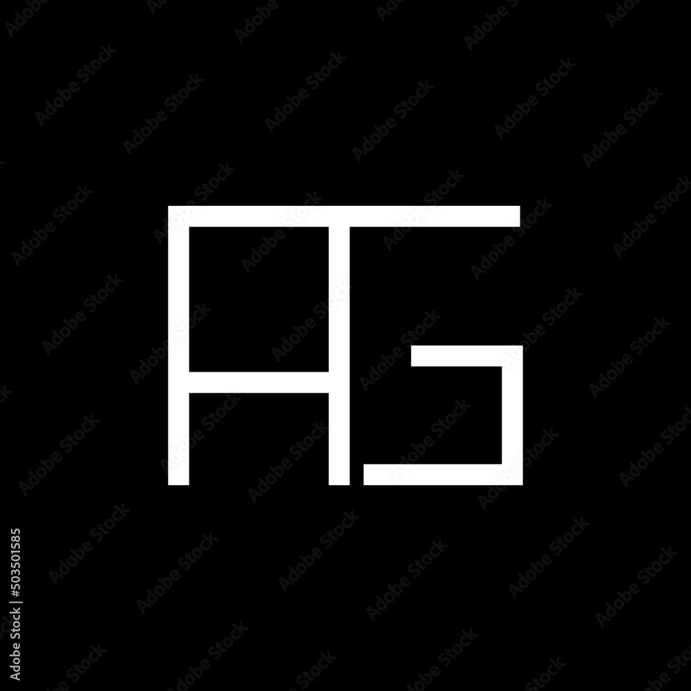 Initial AG letter Logo Design vector Template. Abstract Black And White Color Letter AG logo Design. Initial AG letter Logo Design vector Template. Abstract Black And White Color Letter AG logo Design.
