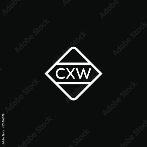  CXW letter design for logo and icon.CXW monogram logo.vector illustration with black background. photo