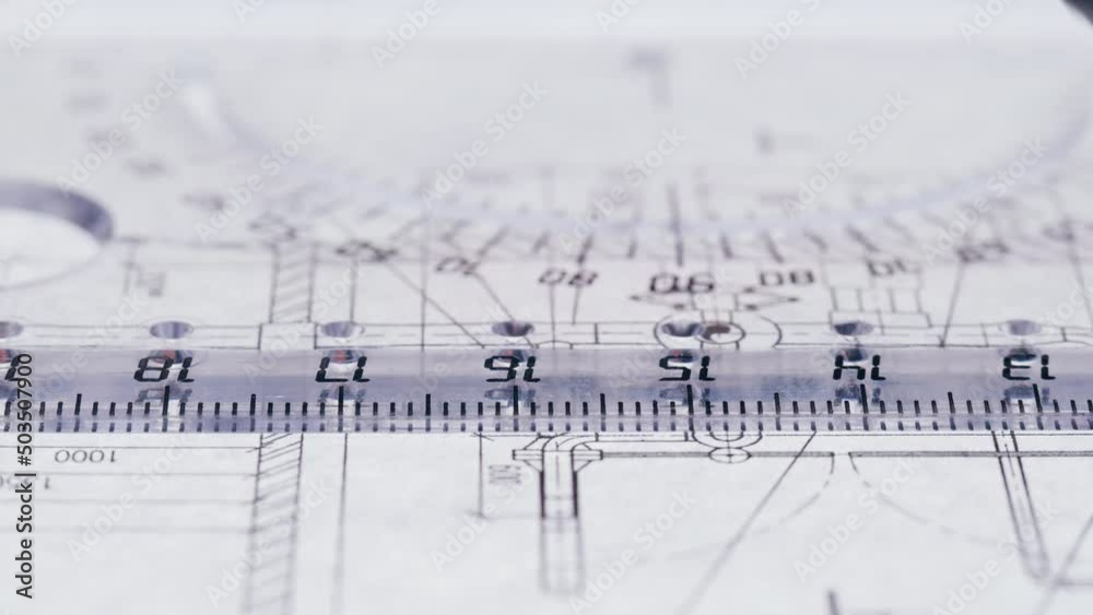 Liner thin marker, plan blueprint close-up. Architect designer drawing, professional engineer working, interior creator making architectural house project, drafting building. Liner thin marker, plan blueprint close-up. Architect designer drawing, professional engineer working, interior creator making architectural house project, drafting building.