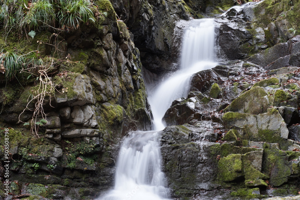 waterfall in the mountains