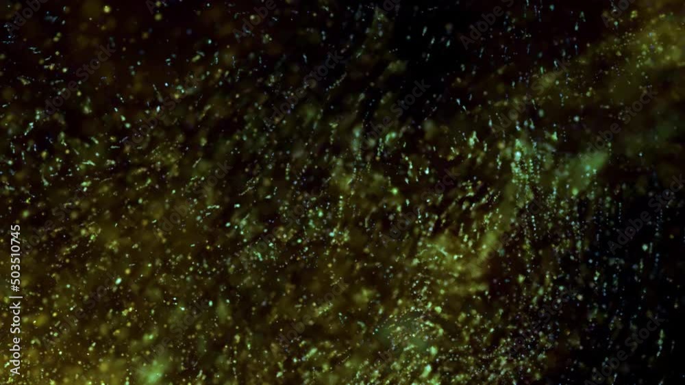 Gold Dust Particles Overlay. particles gold dust with stars on black background.