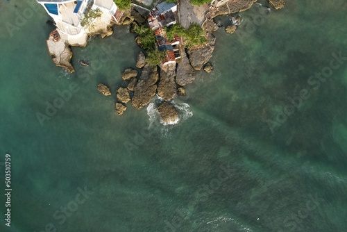 Waves against coastline in Rio San Juan