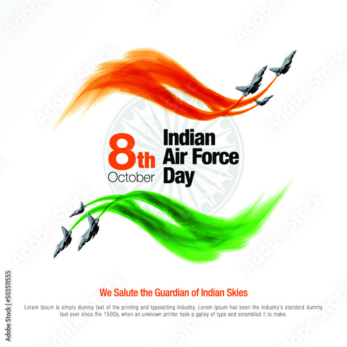 Vector Illustration of Indian Air Force Day