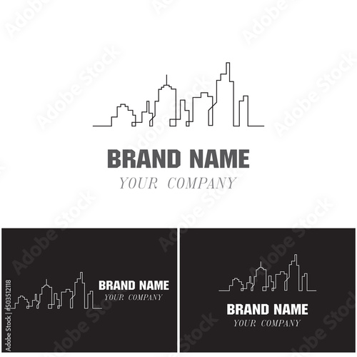 Modern City skyline . city silhouette. vector illustration in flat design