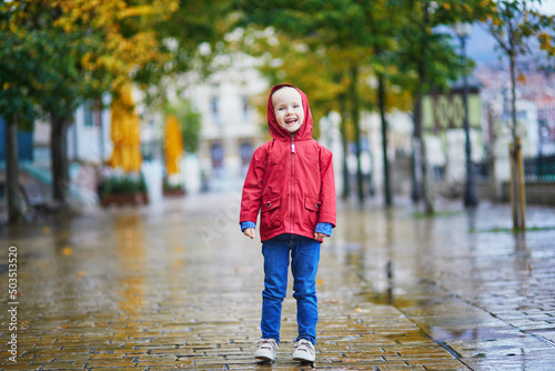 Cheerful 4 year old girl on street of Bilbao, Basque Country, Spain © Ekaterina Pokrovsky