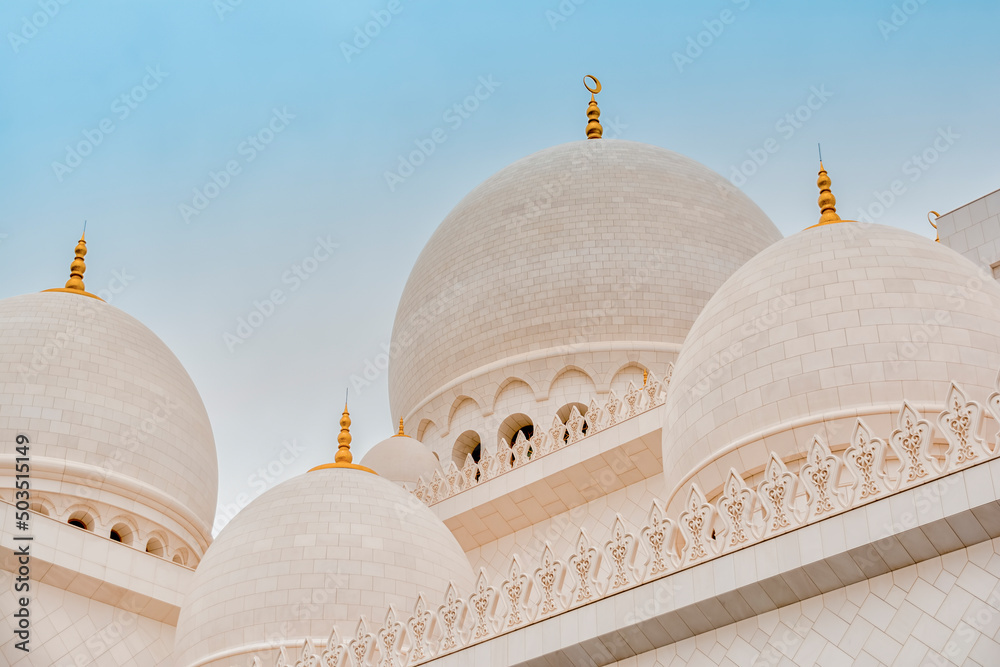 Φωτογραφία Detailed exterior photo of the Sheikh Zayed Mosque in Abu Dhabi, United Arab Emi