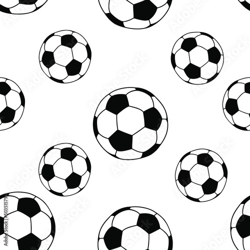 Seamless pattern soccer ball simple design for wrapping papper