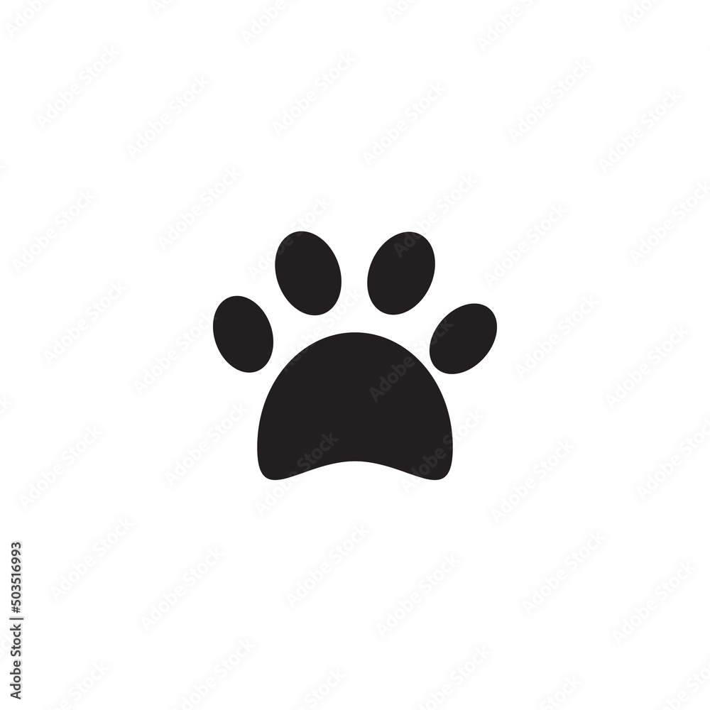 Animal footprint vector sign on white background. Cat and Dog footprint icon, animal ingredients symbol Animal footprint vector sign on white background. Cat and Dog footprint icon, animal ingredients symbol