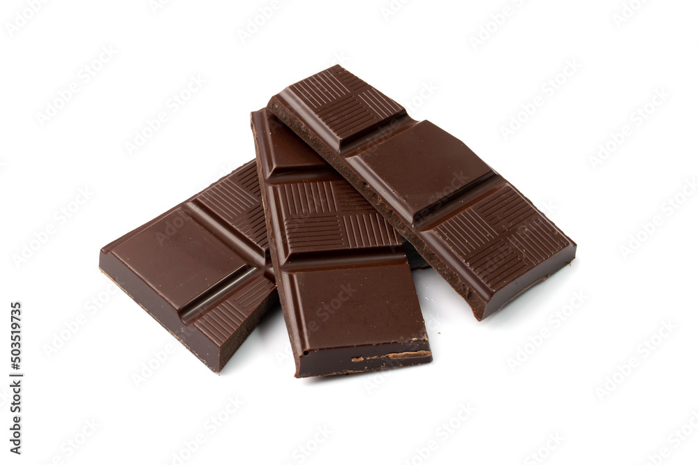 Broken Chocolate Bar Isolated Broken Chocolate Bar Isolated