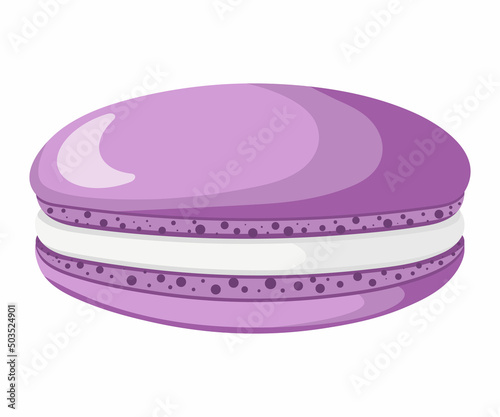 Vector illustration of French macaroon