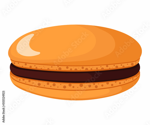 Vector illustration of French macaroon