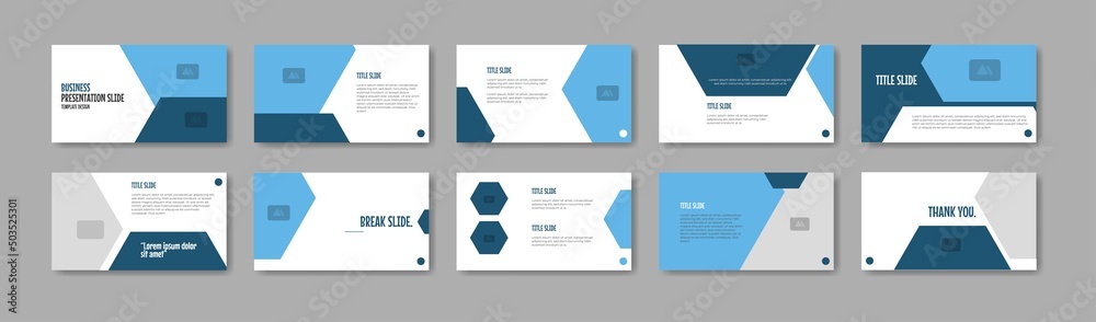 Business presentation template design. Minimalis, modern and keynote vector illustration	