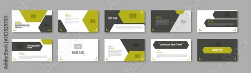 Business presentation template design. Minimalis, modern and keynote vector illustration	