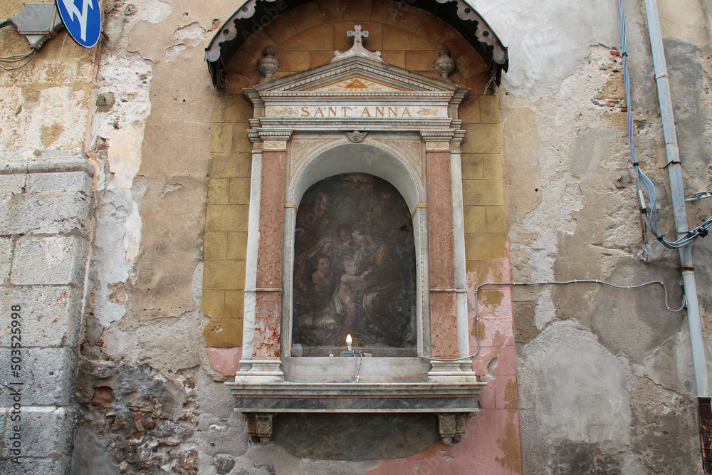 outdoor altar (ste anna) in cefalù in sicily (italy) outdoor altar (ste anna) in cefalù in sicily (italy)