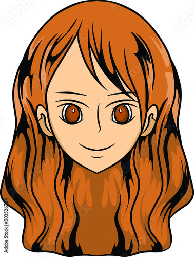 girl with a hair