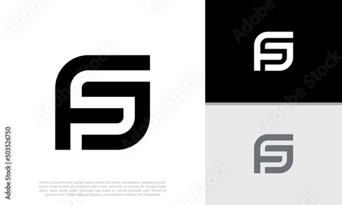 Initials FS logo design. Initial Letter Logo.