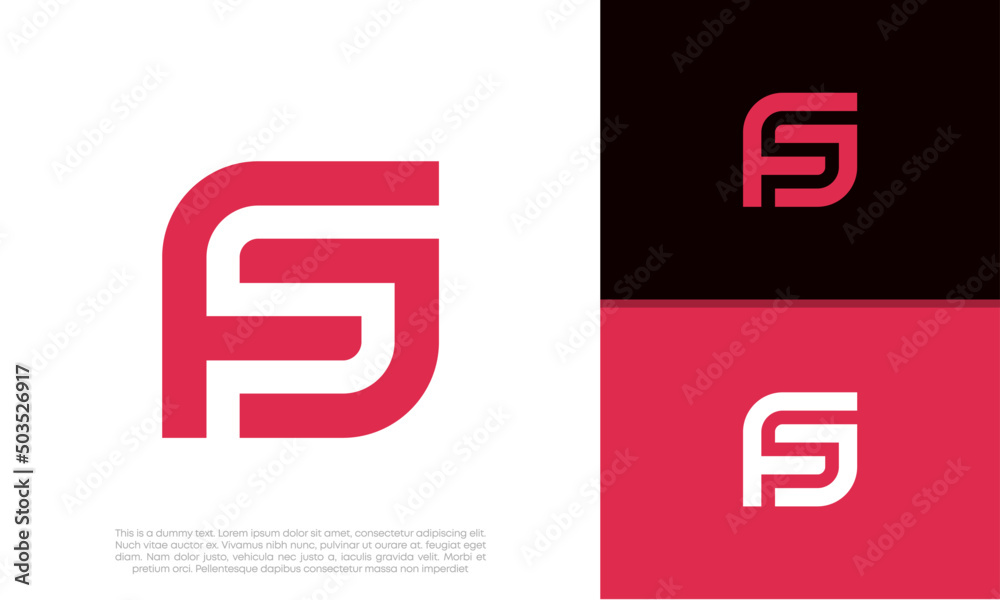 Initials FS logo design. Initial Letter Logo. Stock Vector | Adobe Stock