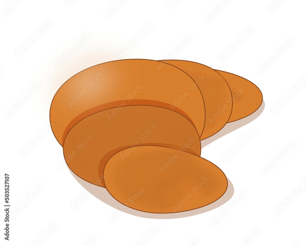 Croisant illustracion for a bakery. Bread. Vectir Croisant illustracion for a bakery. Bread. Vectir