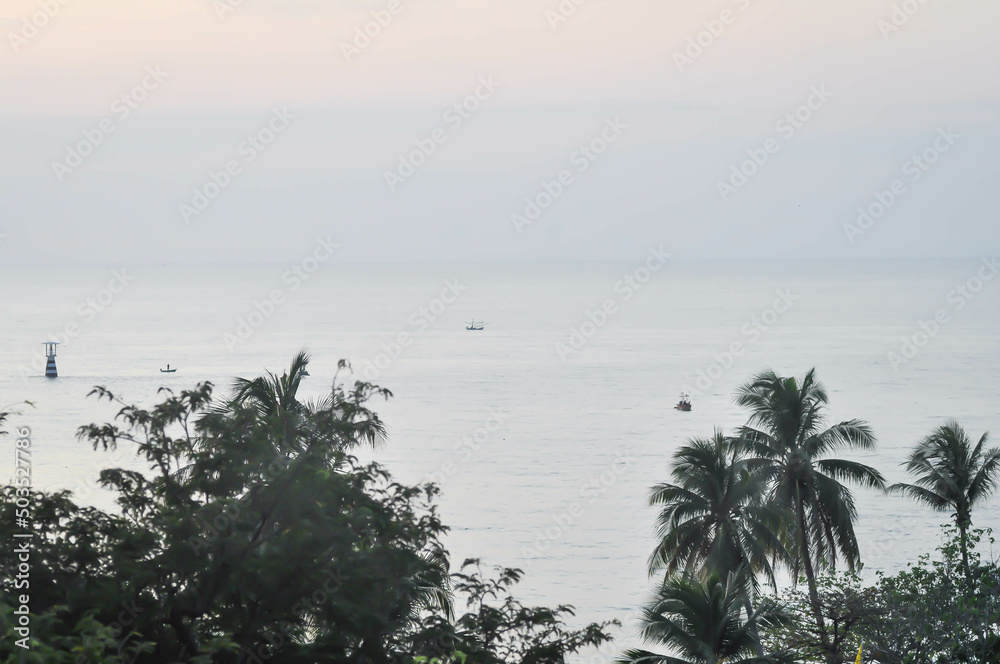 Obraz premium beach, sea and sun or sea background or sunset
