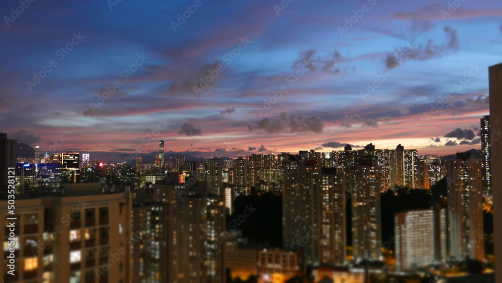 Obraz premium city twilight