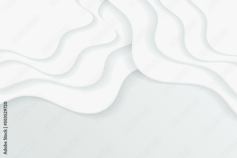 Abstract white paper background with curve lines and waves. Abstract white paper background with curve lines and waves.