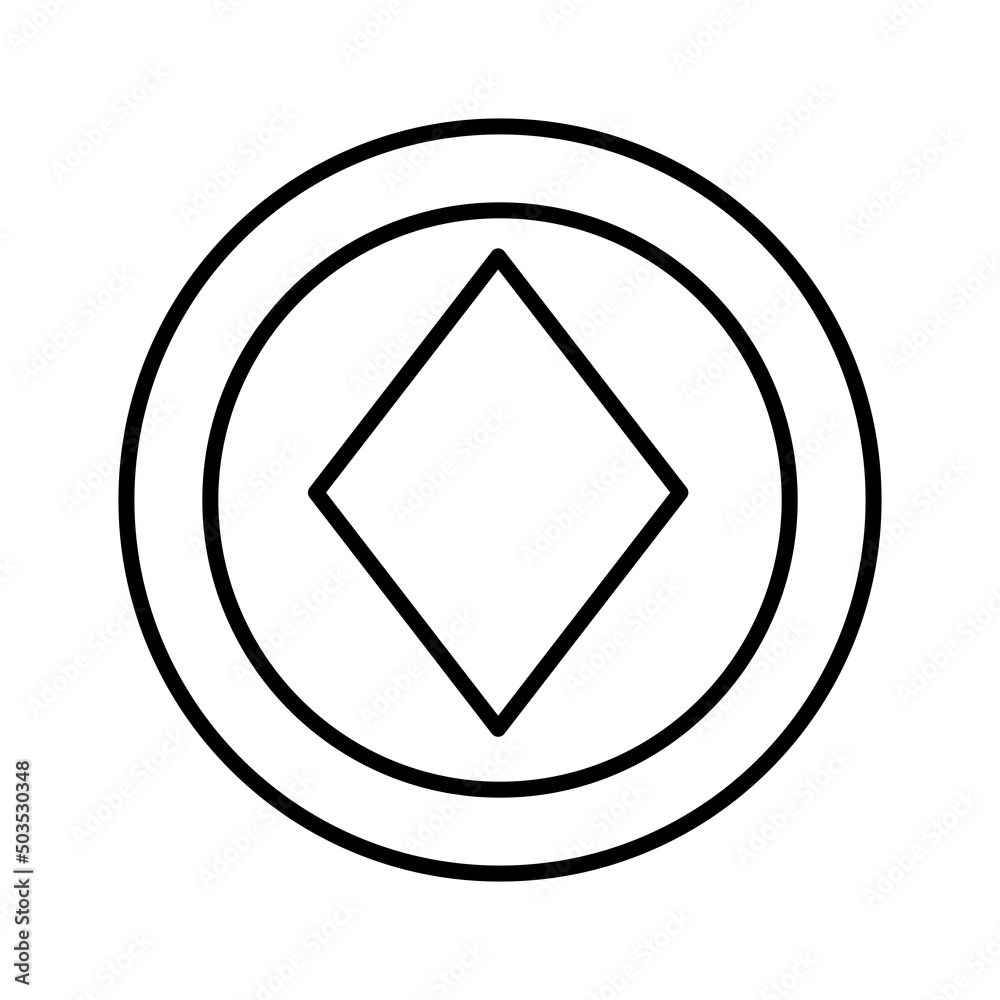 Icon Diamond Slot Machine line, editable stroke. Gambling symbol, object. Vector illustration Icon Diamond Slot Machine line, editable stroke. Gambling symbol, object. Vector illustration