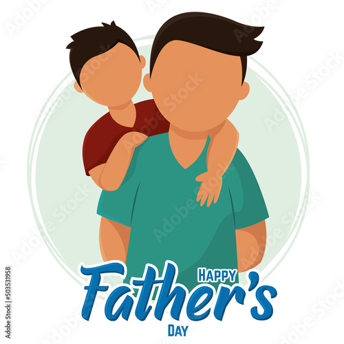 Isolated dad and child father vector illustration