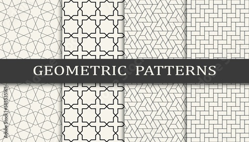 Photographie Set of arabic seamless patterns