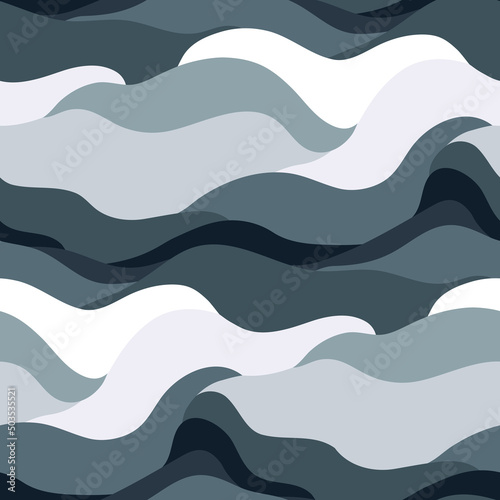 Abstract seamless pattern with wavy lines © lena_l