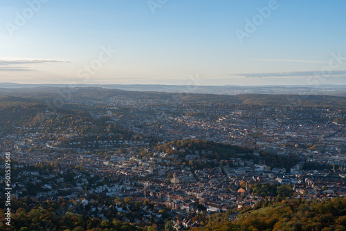 Aerial view of Stuttgart cityscape in Germany