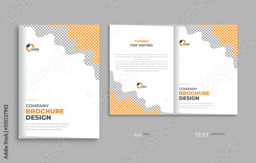 Company brochure design template. Company profile cover design, annual report cover design, brochure cover layout, a4 size.
