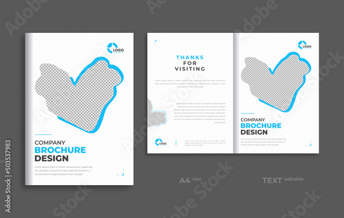 Company brochure design template. Business company profile cover design, annual report cover design, brochure cover layout, a4 size.