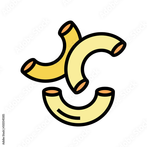macaroni pasta color icon vector. macaroni pasta sign. isolated symbol illustration