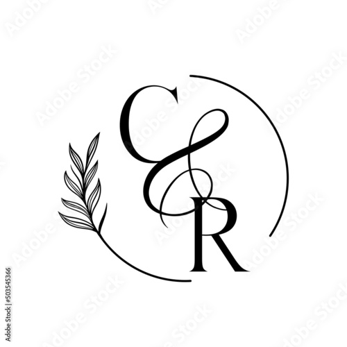 rc, cr, Elegant Wedding Monogram, Wedding Logo Design, Save The Date Logo