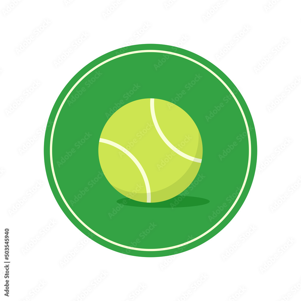 Tennis ball vector. Tennis ball logo.