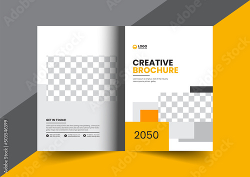 Corporate company profile brochure annual report booklet proposal cover page layout concept design
