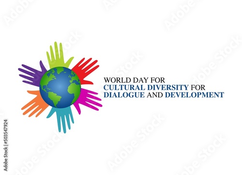 vector graphic of world day for cultural diversity for dialogue and development celebration. flat design. flyer design.flat illustration.