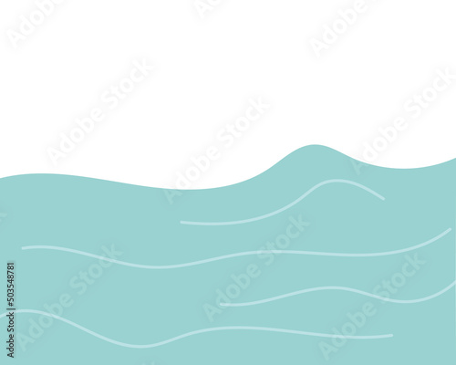 Sea background fleet illustration. Blue color