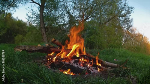 timelapse video of a burning fire