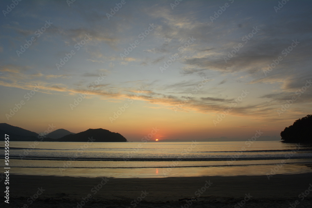 Sunrise in Ubatuba, Brazil, Pereque Açu Beach Sunrise in Ubatuba, Brazil, Pereque Açu Beach