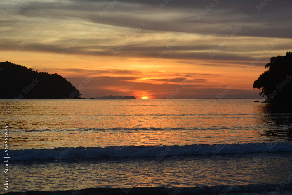 Sunrise in Ubatuba, Brazil, Pereque Açu Beach