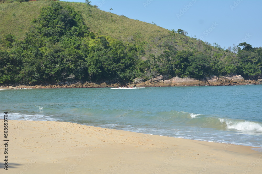 Figueira beach in Ubatuba, Brazil
