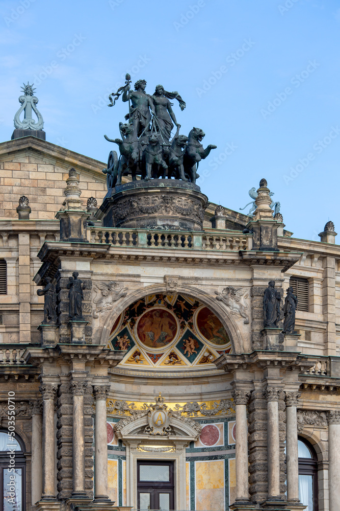Semperoper, famous opera house located on Theatre Square, Dresden, Germany