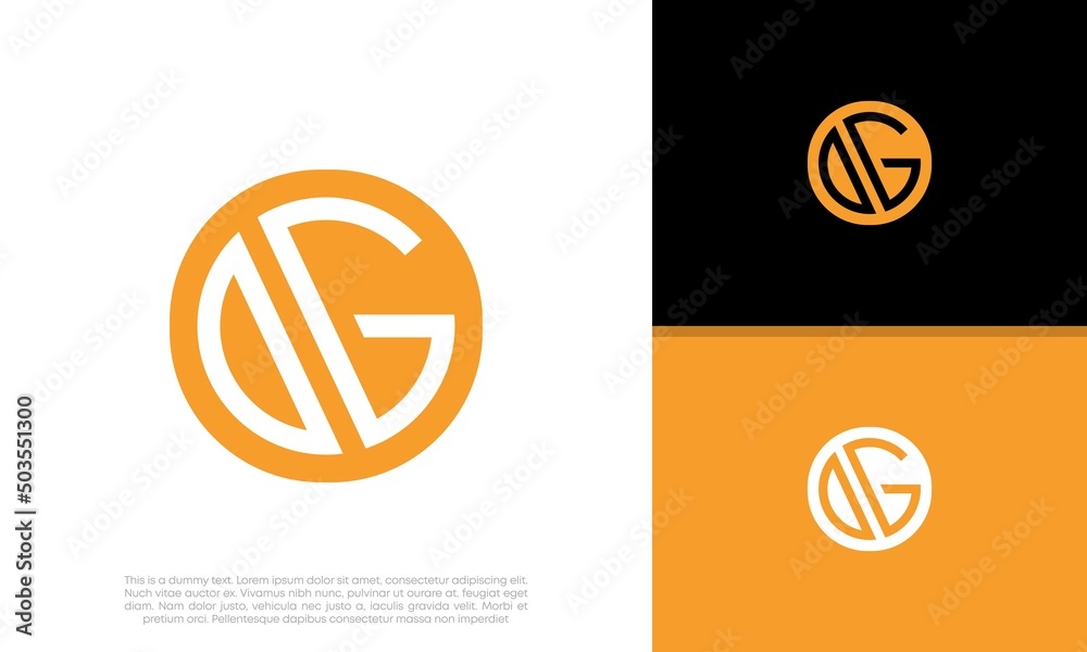 Initials G logo design. Initial Letter Logo.