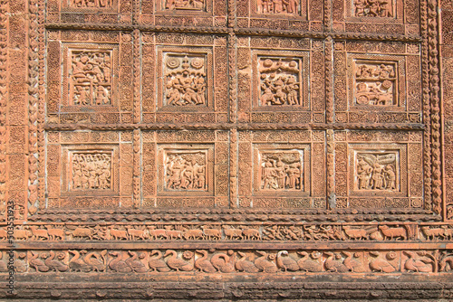 Terracotta decoations - Madanmohan temple - Bishnupur, India