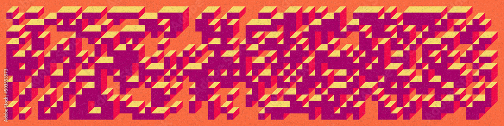 Implementation of Edward Zajec’s “Il Cubo” from 1971. Essentially a Truchet tile set of 8 tiles and rules for placement art illustration Implementation of Edward Zajec’s “Il Cubo” from 1971. Essentially a Truchet tile set of 8 tiles and rules for placement art illustration