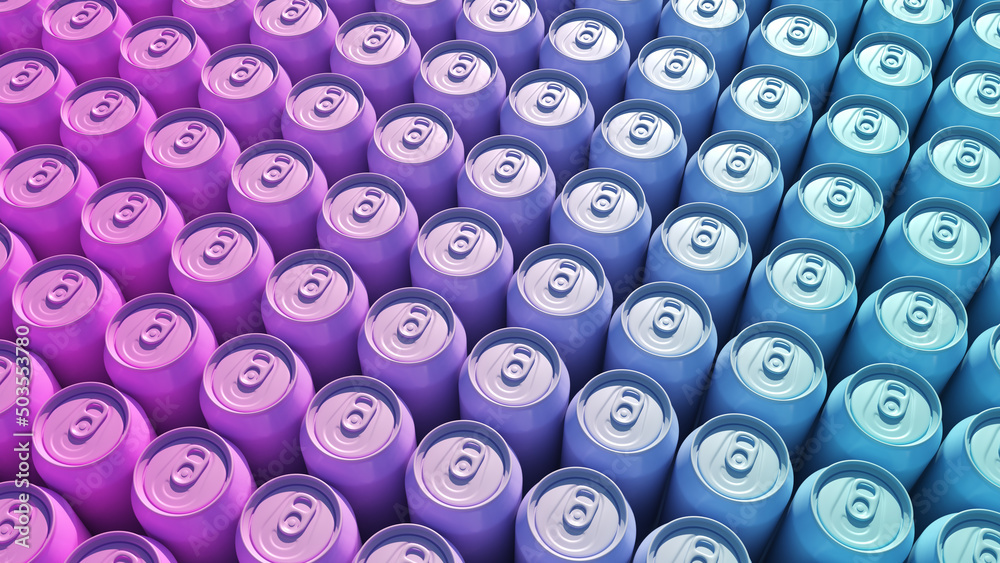 Pink Blue Gradient Cold Drink Can Layout Pattern Texture Trans Pride Colours Summer Refreshment 3d illustration render Pink Blue Gradient Cold Drink Can Layout Pattern Texture Trans Pride Colours Summer Refreshment 3d illustration render