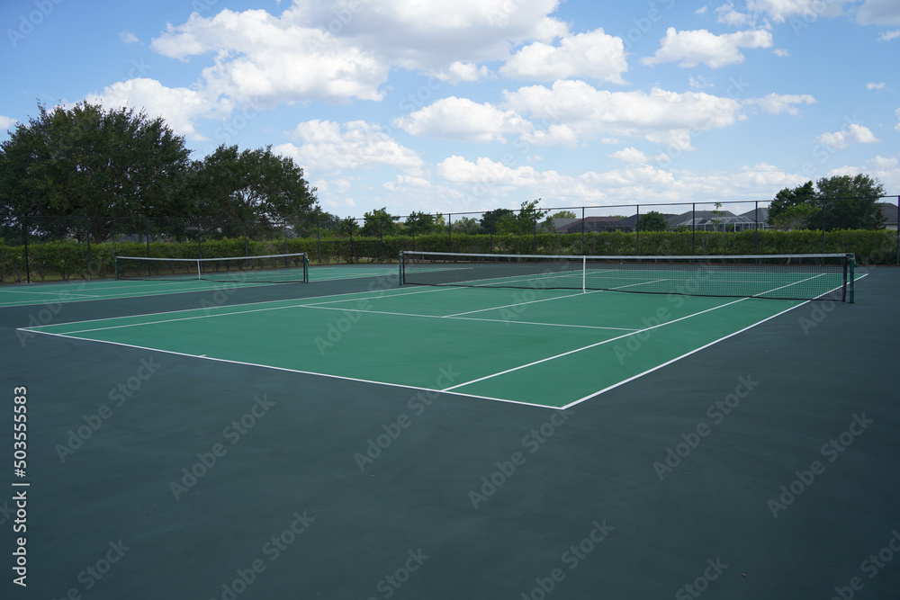 Fototapeta premium tennis court and net
