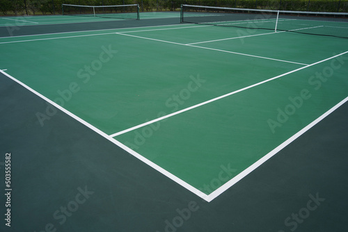 tennis court with net © Jennifer